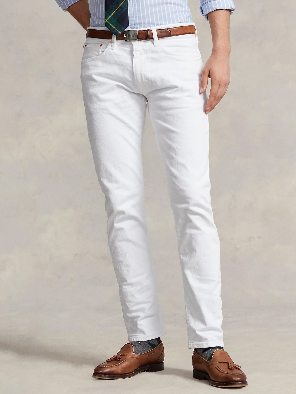2026 New Arrival Jeans Sullivan in Cotone Bull Slim Fit Bianco