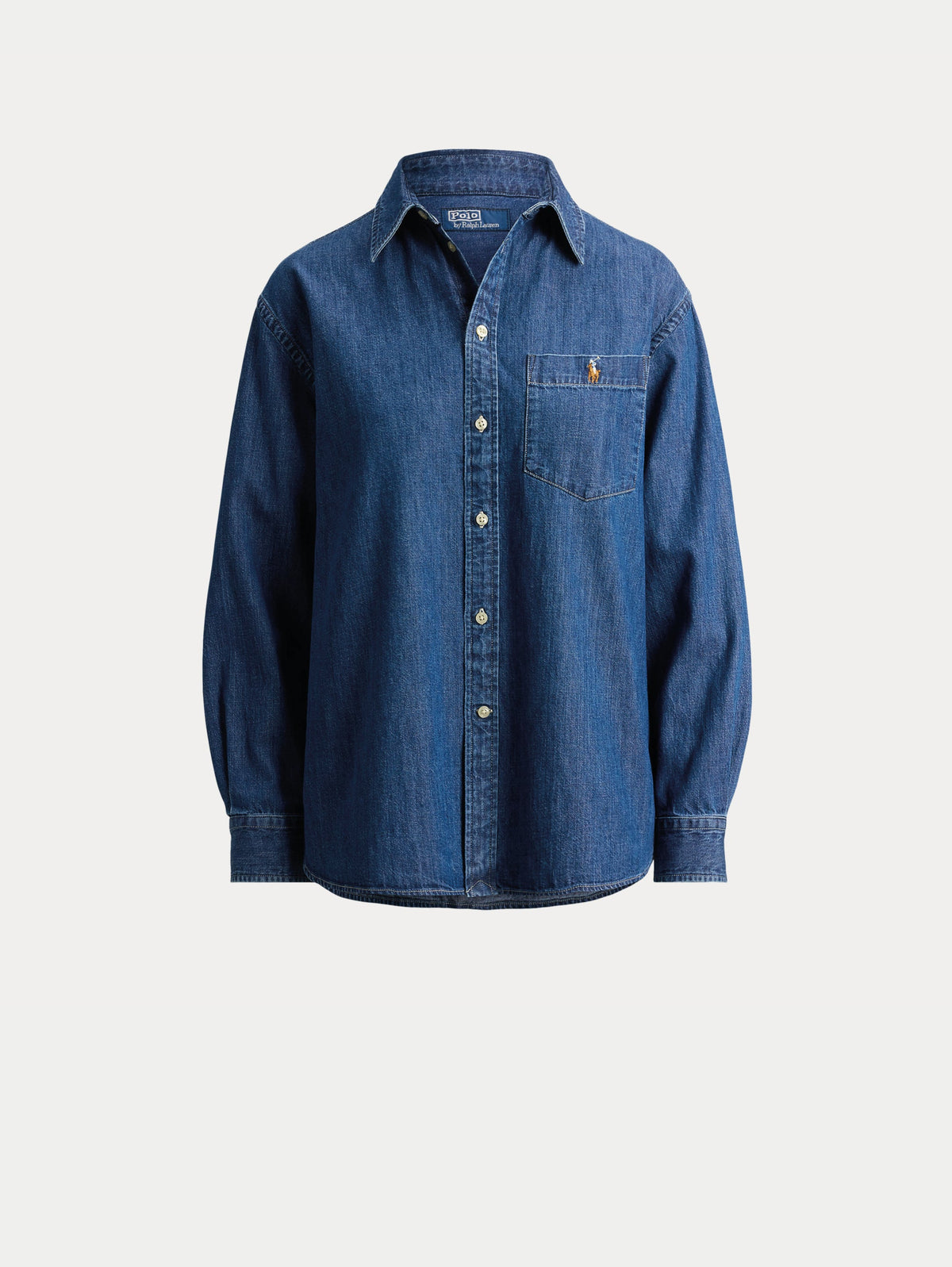 2026 New Arrival Camici in Denim con Taschino Indigo Blu