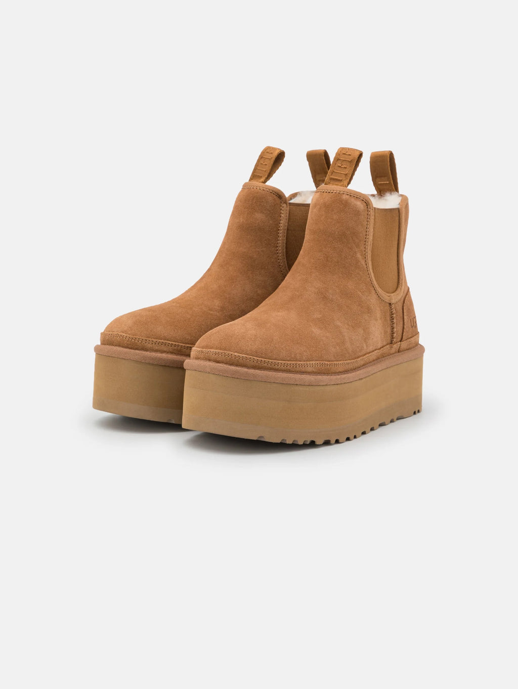 2026 New Arrival Stivaletti Chelsea con Platform Castagna