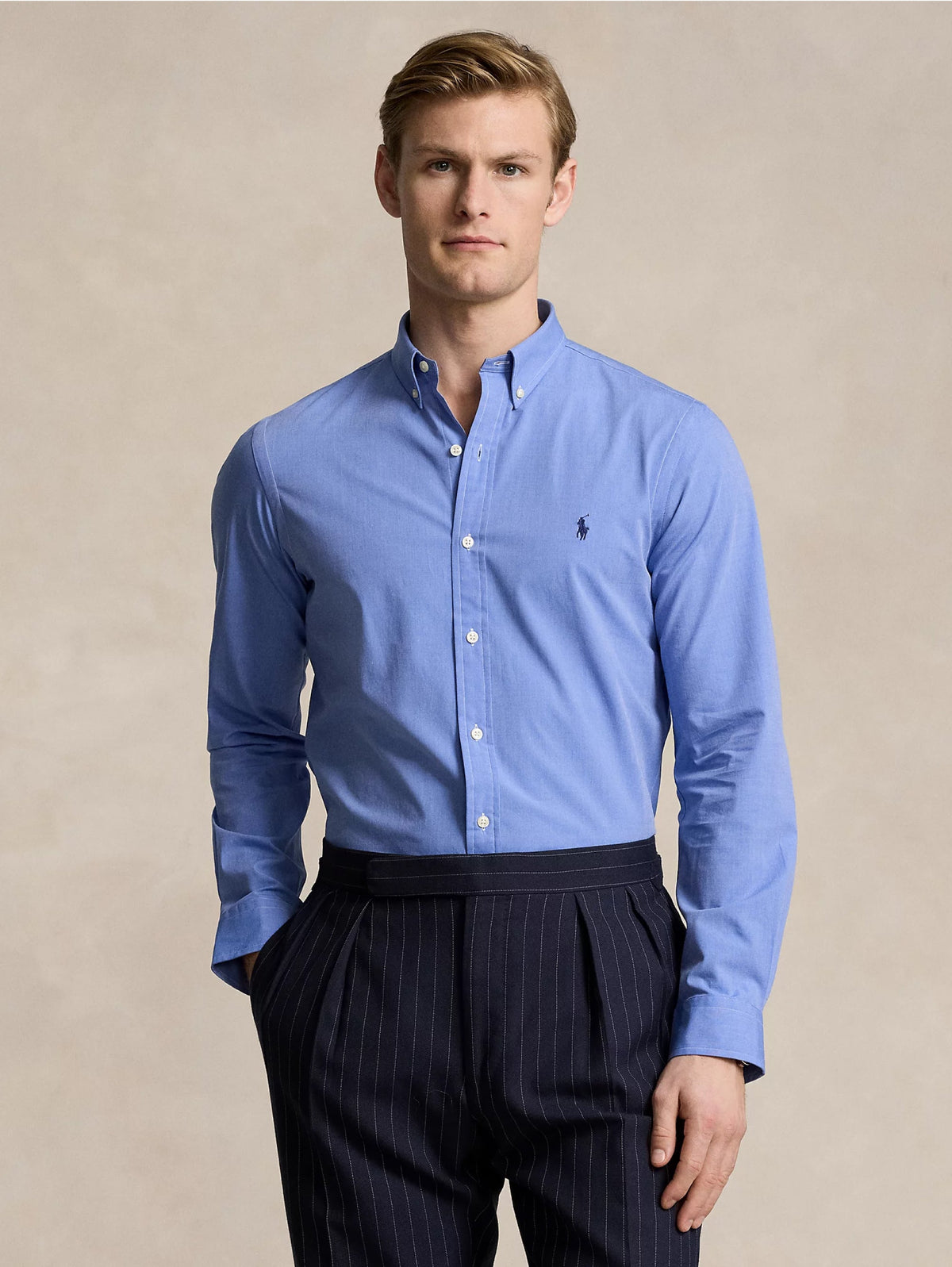 2026 New Arrival Camicia Fil--Fil in Cotone Traspirante Blu