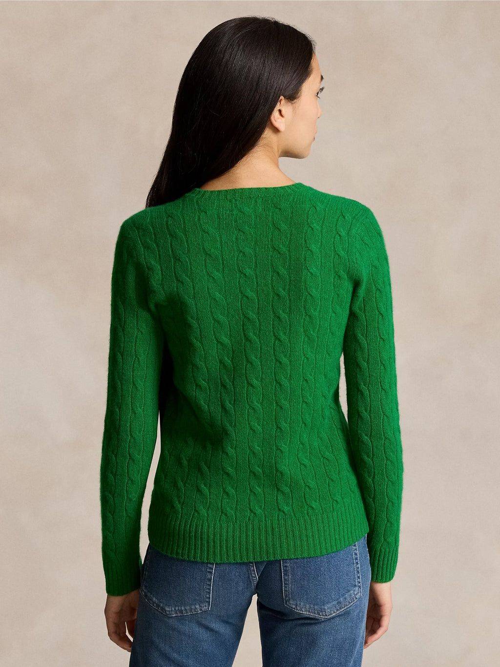2026 New Arrival Maglia a Trecce in Misto Cashmere Verde Erba
