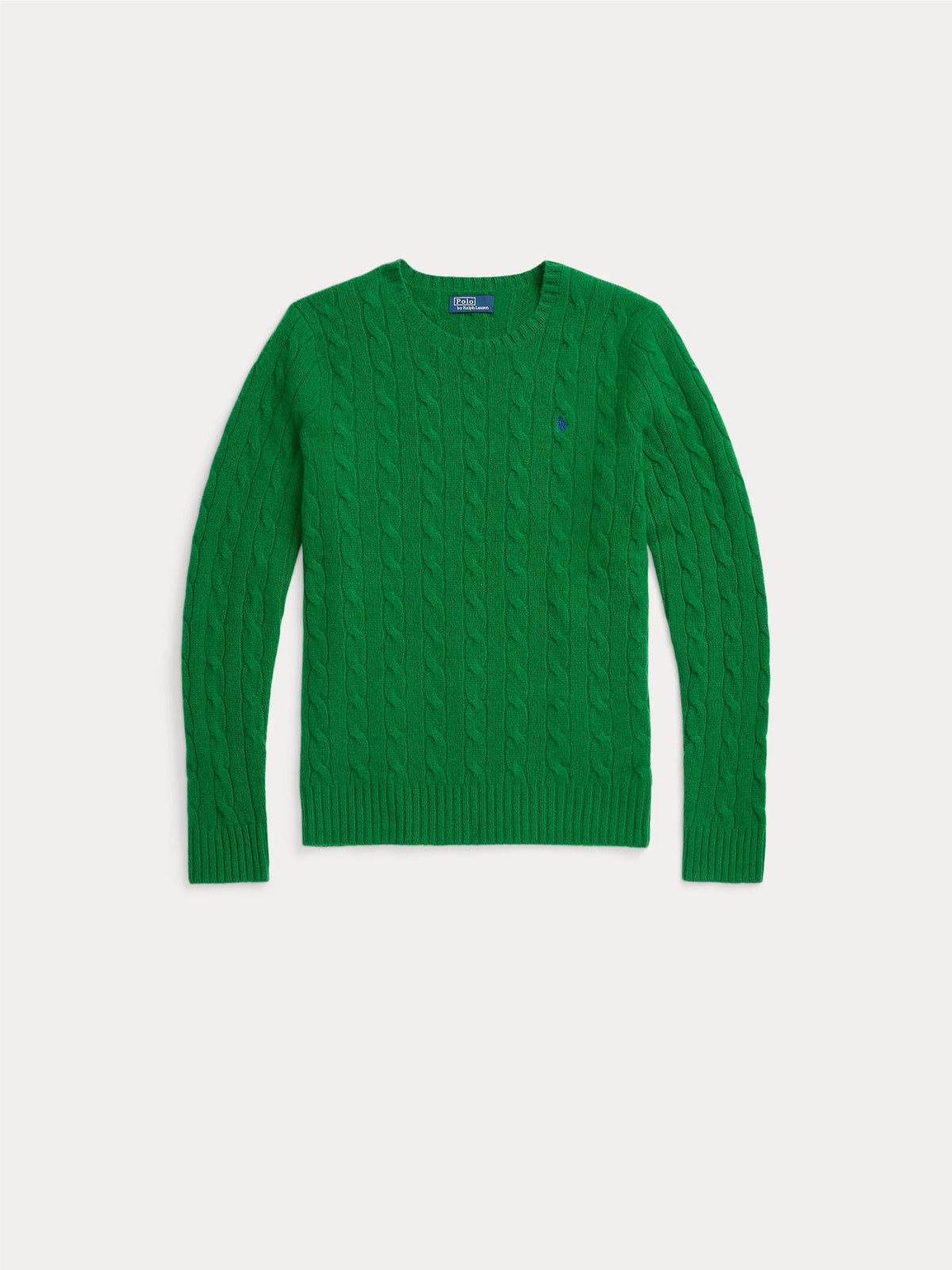 2026 New Arrival Maglia a Trecce in Misto Cashmere Verde Erba