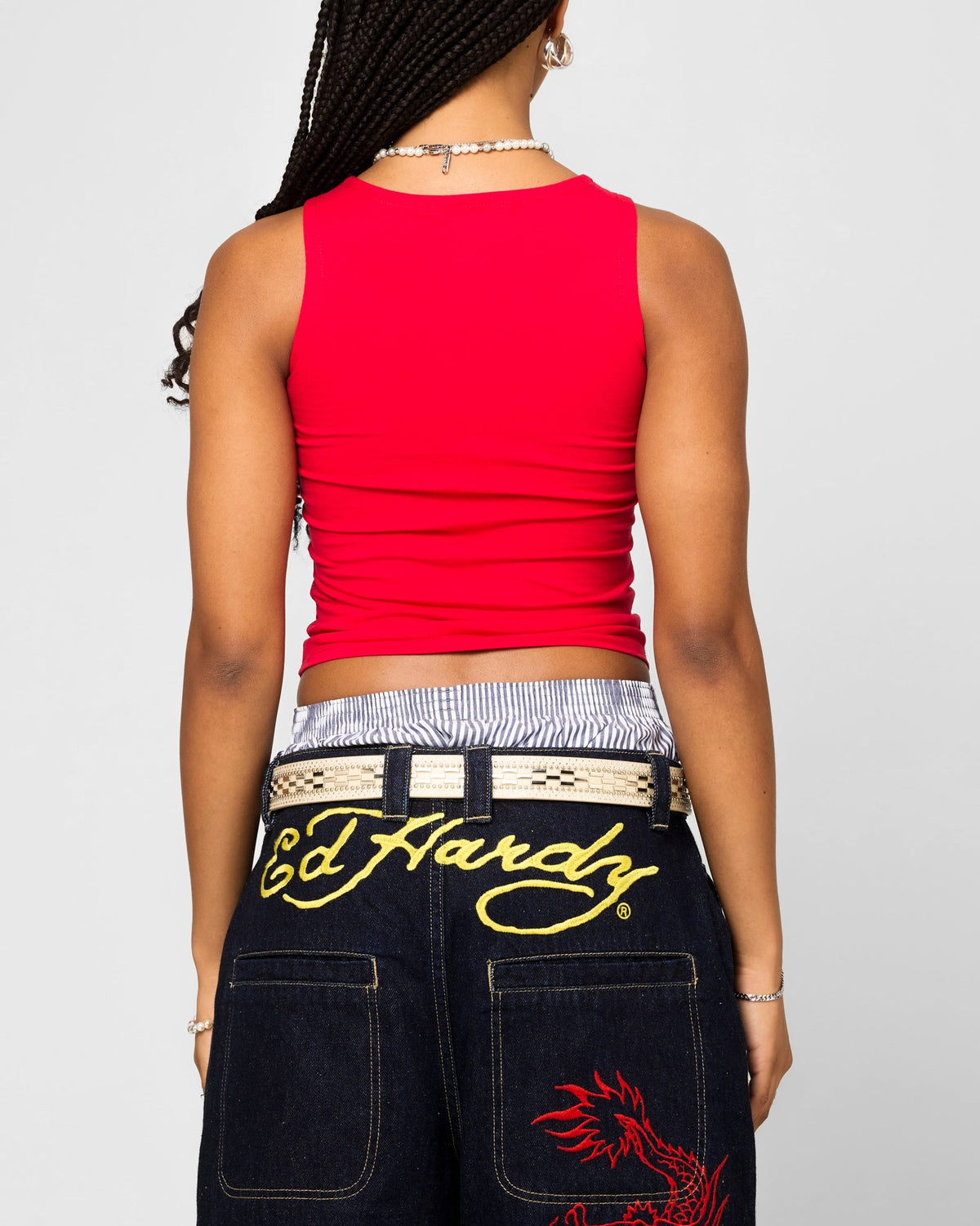 New Products Ed Hardy Women's Dragon Tank Red