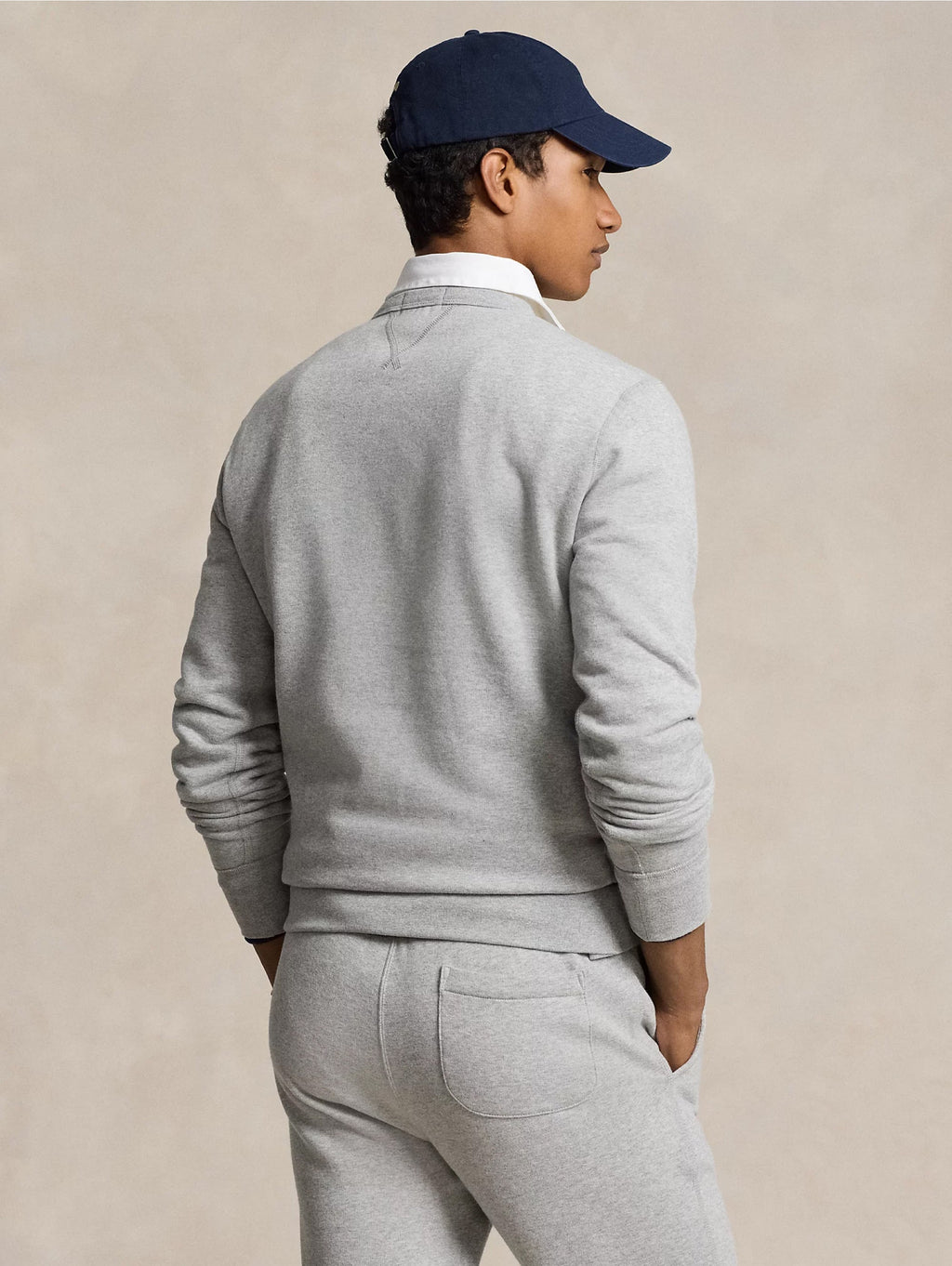 2026 New Arrival Felpa Girocollo in Misto Cotone Grigio