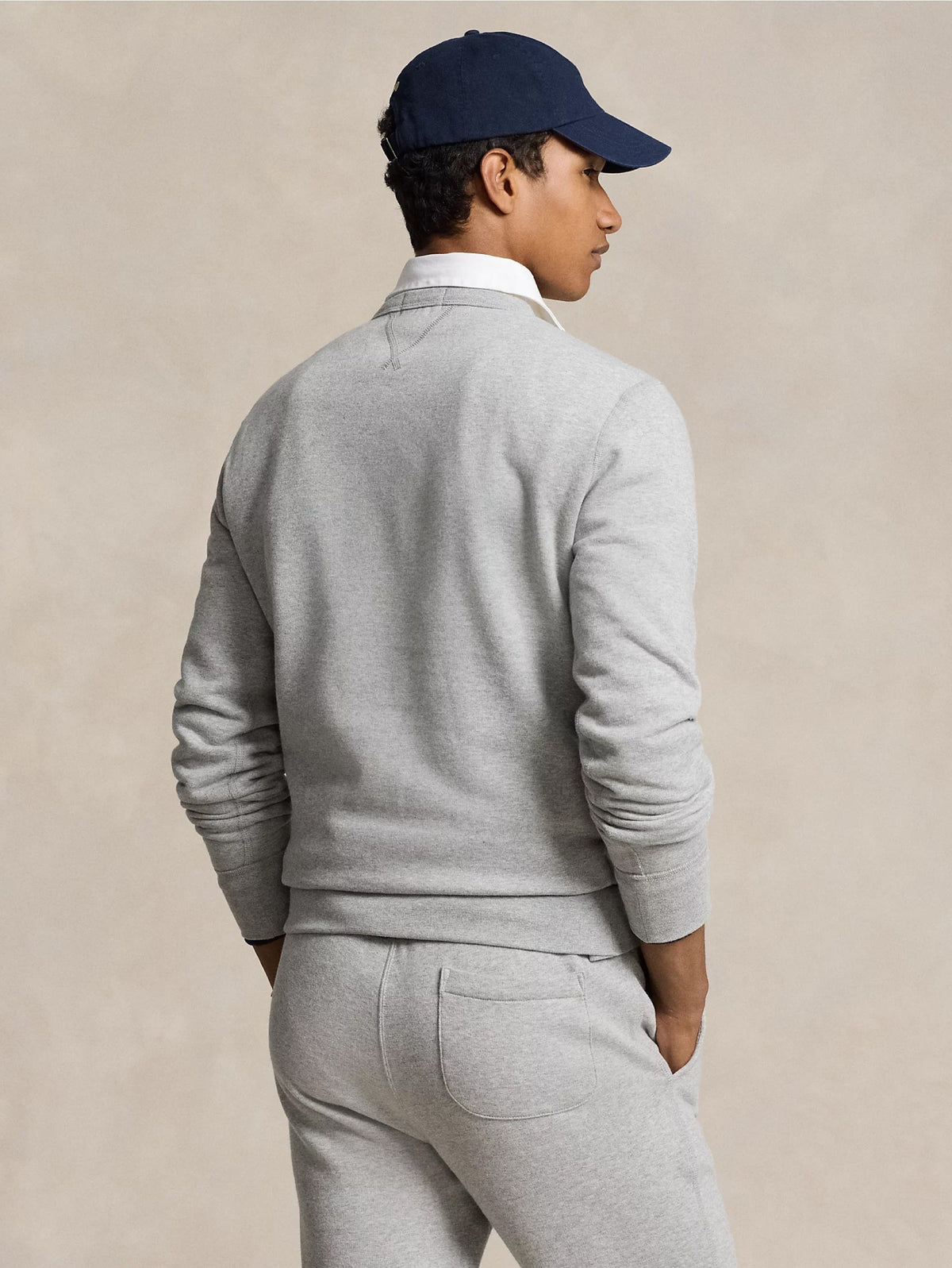 2026 New Arrival Felpa Girocollo in Misto Cotone Grigio