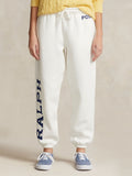 2026 New Arrival Pantaloni da Jogging con Scritto Ralph Lauren Bianco