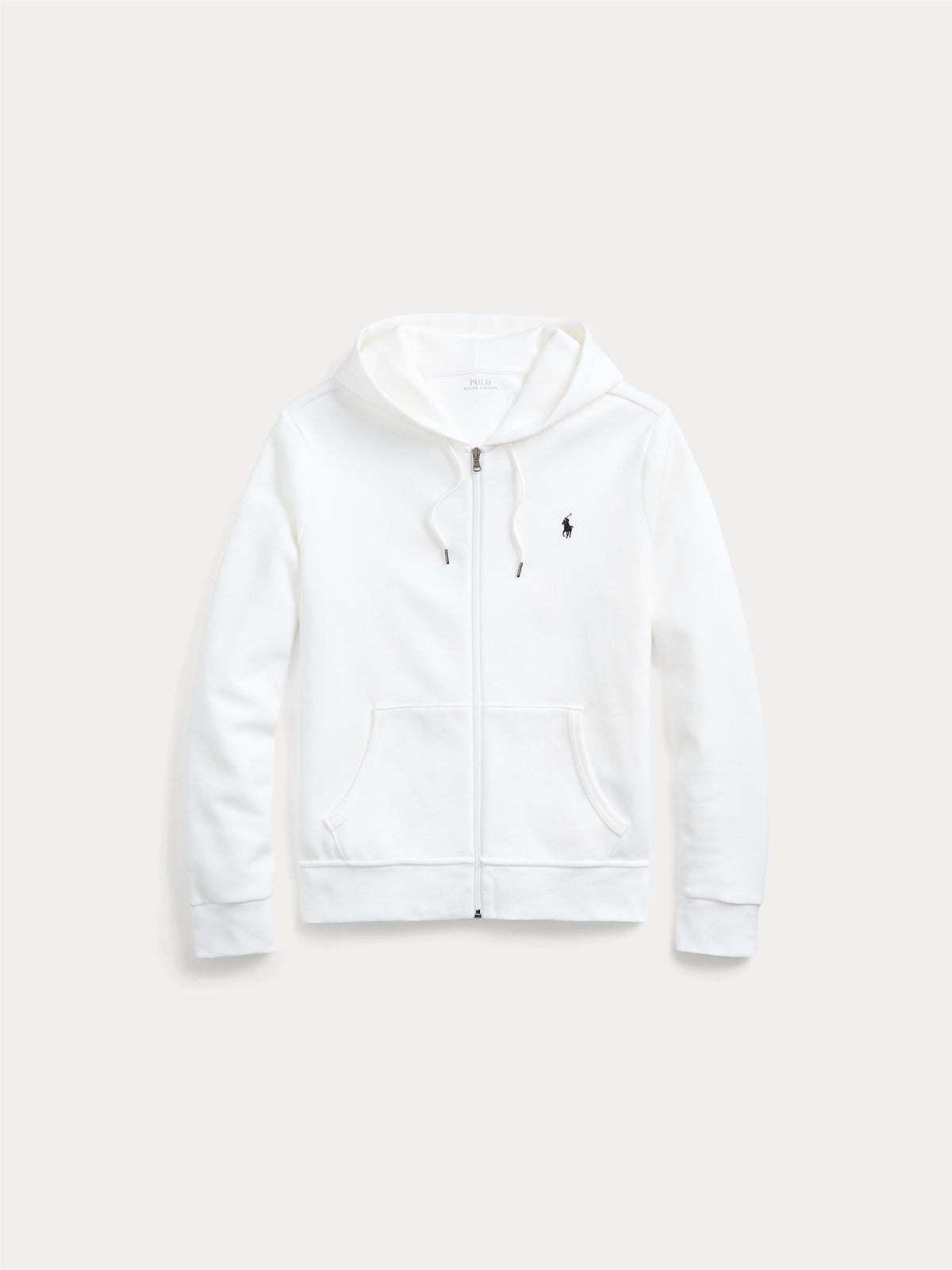2026 New Arrival Felpa con Cappuccio e Zip in Maglia Doppia Bianco