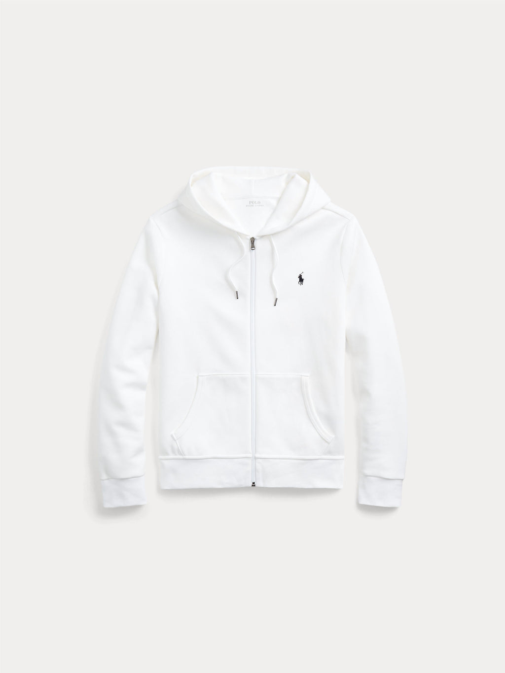 2026 New Arrival Felpa con Cappuccio e Zip in Maglia Doppia Bianco