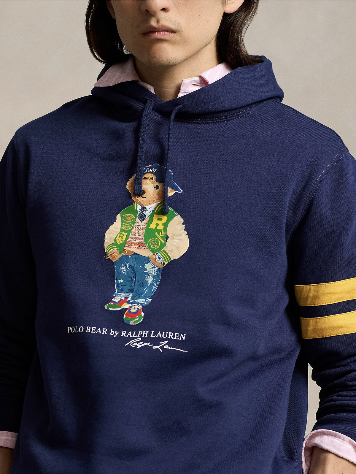 2026 New Arrival Felpa Polo Bear con Cappuccio Blu