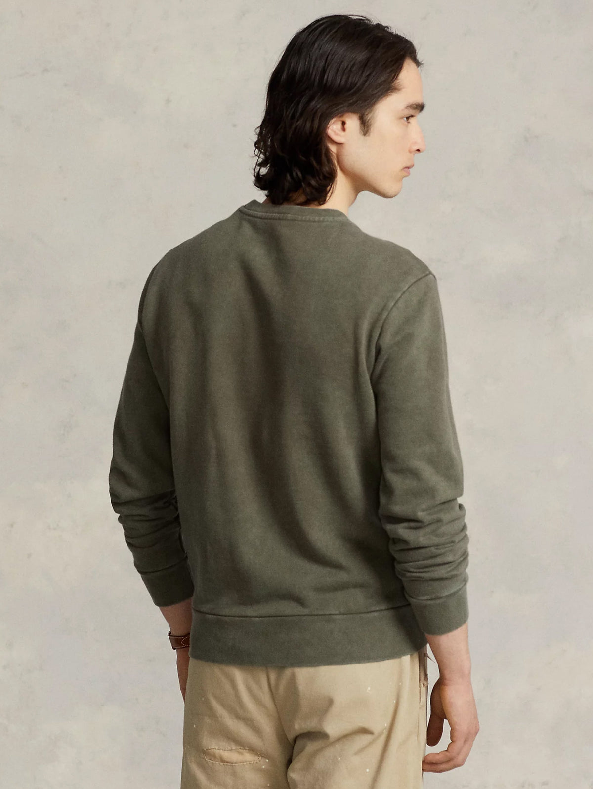 2026 New Arrival Felpa Girocollo in Cotone Loopback Verde
