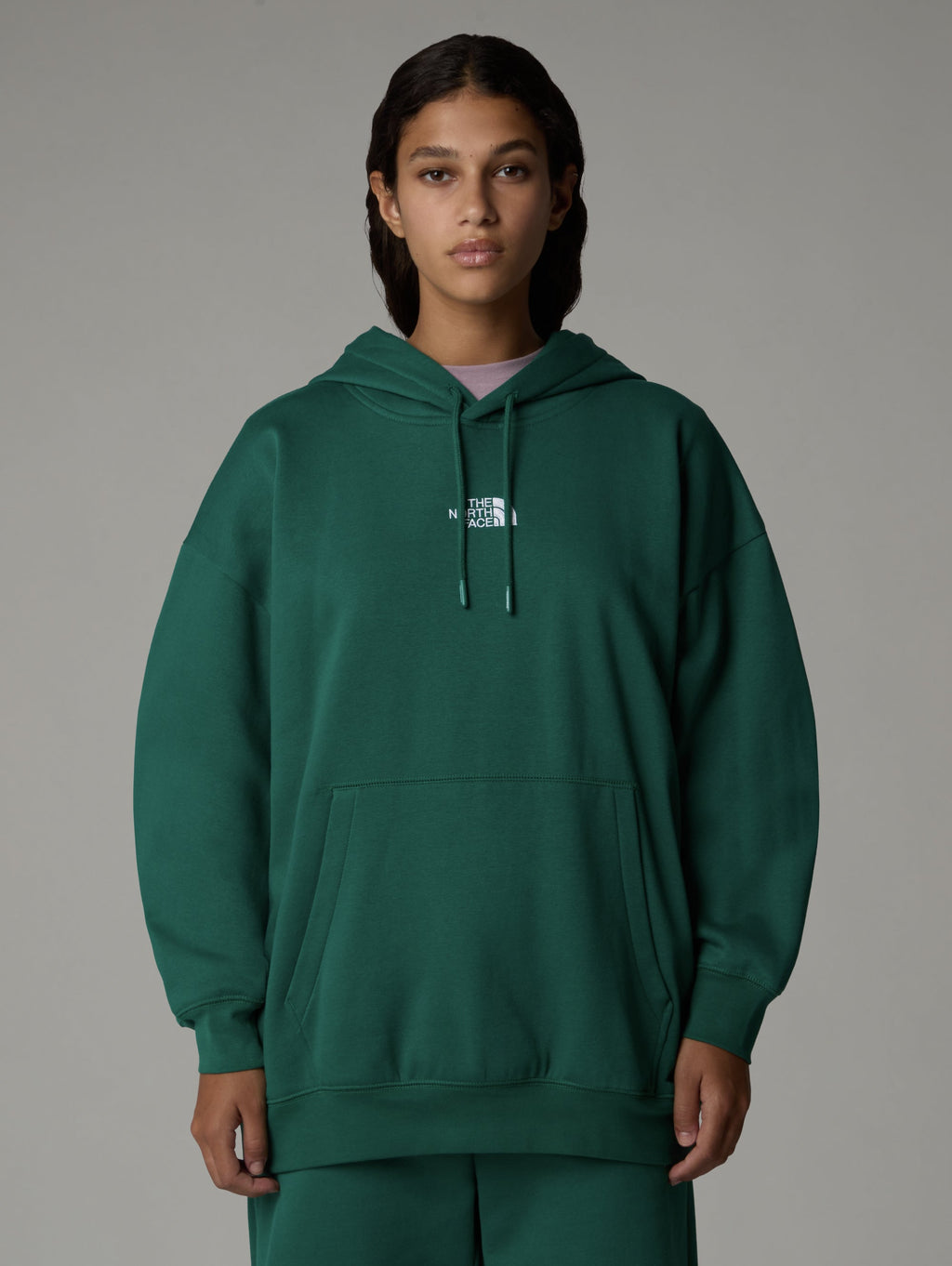 2026 New Arrival Felpa con Cappuccio Oversize Verde