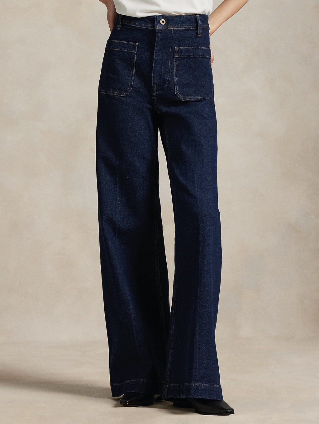 2026 New Arrival Jeans a Zampa in Denim Twill Blu