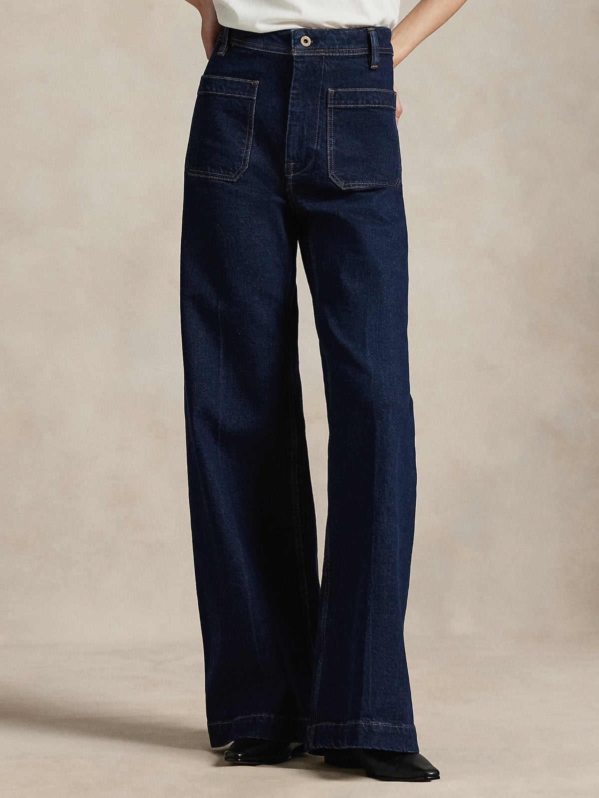 2026 New Arrival Jeans a Zampa in Denim Twill Blu