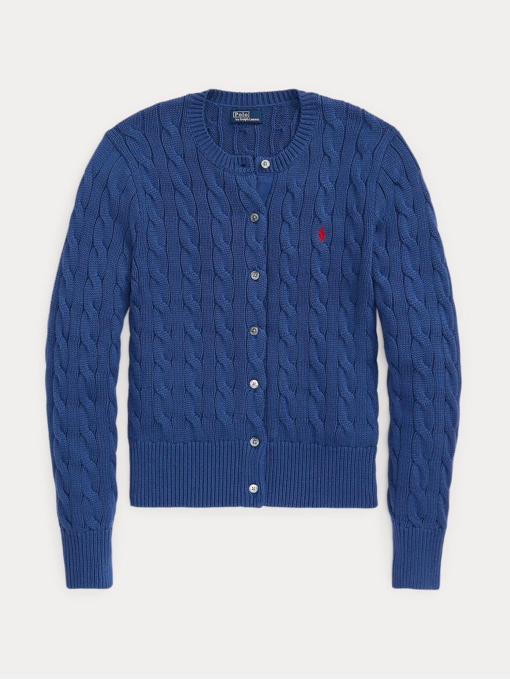 2026 New Arrival Cardigan a Trecce Blu Medio