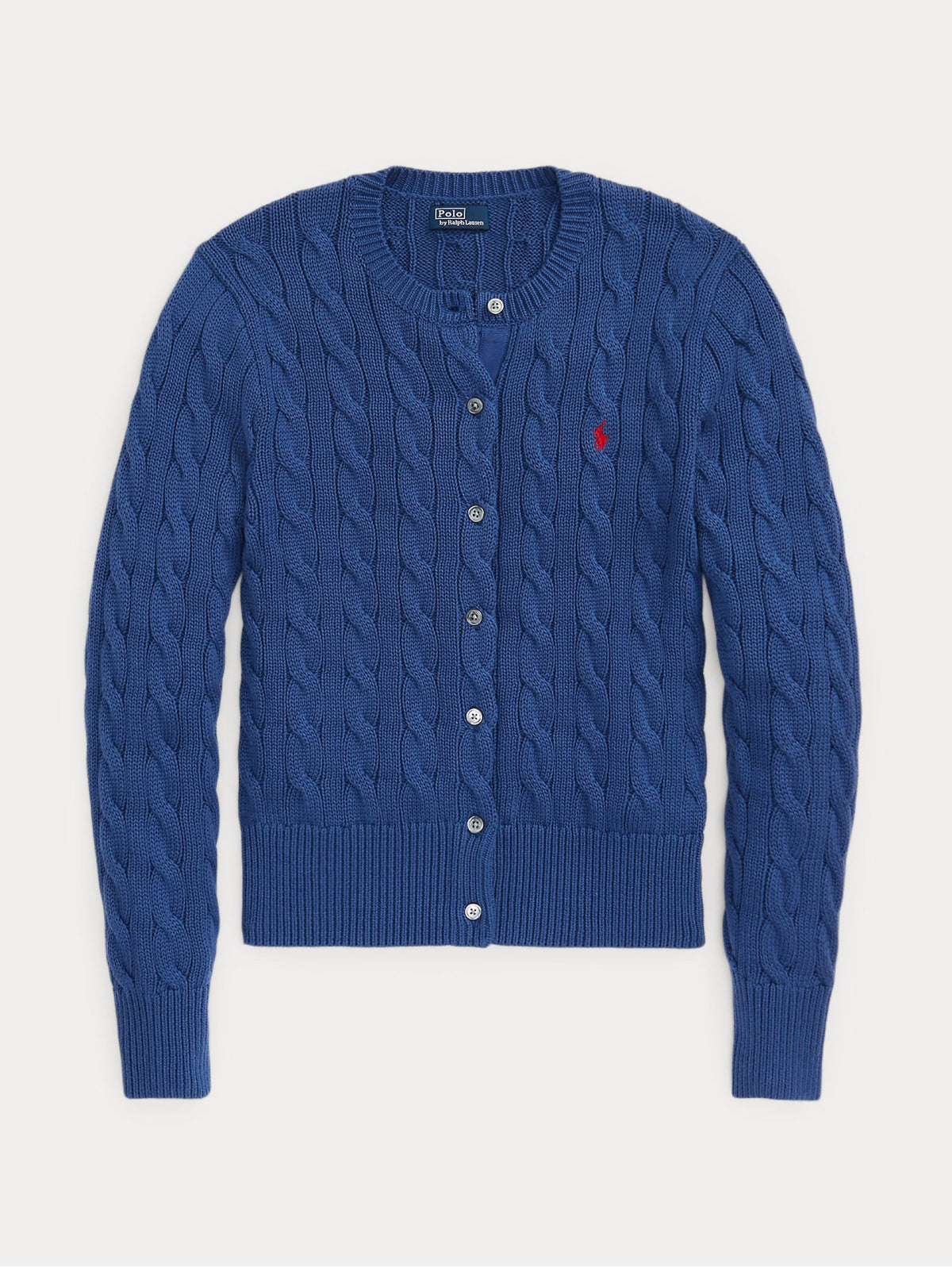 2026 New Arrival Cardigan a Trecce Blu Medio