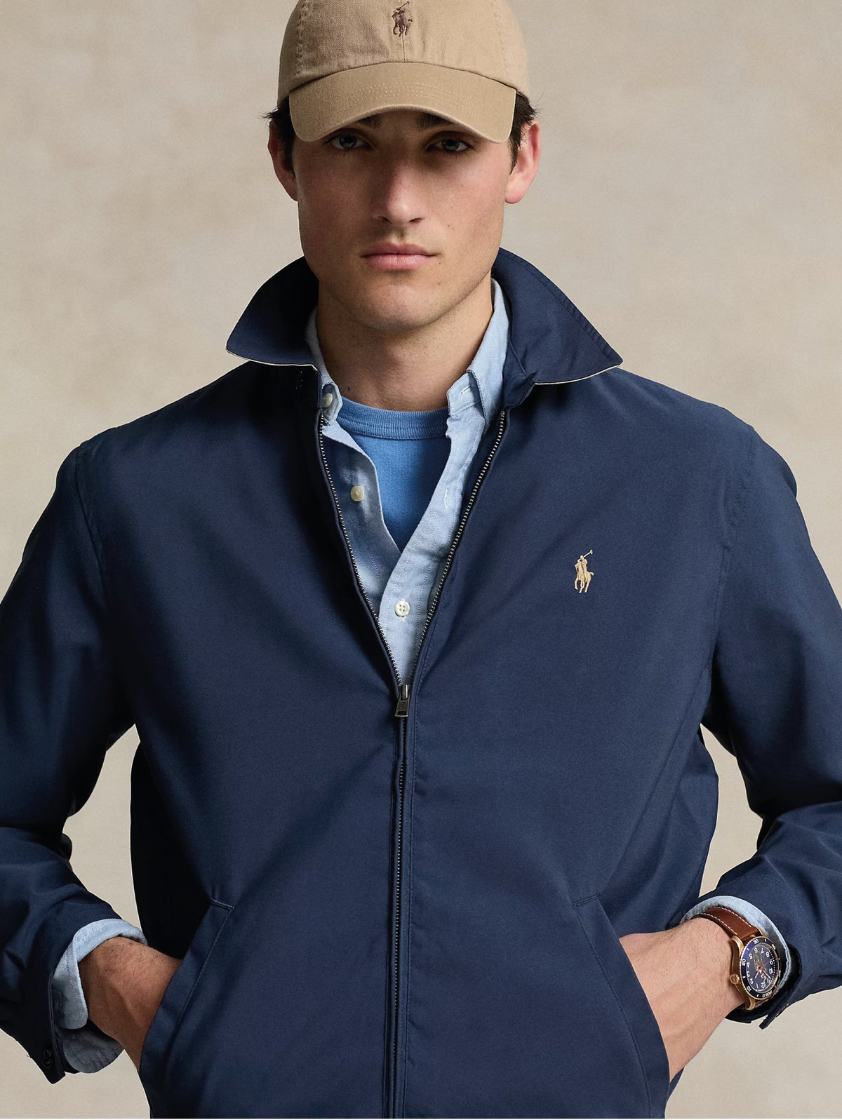 2026 New Arrival Giacca Sportiva Bi Swing con Zip Blu