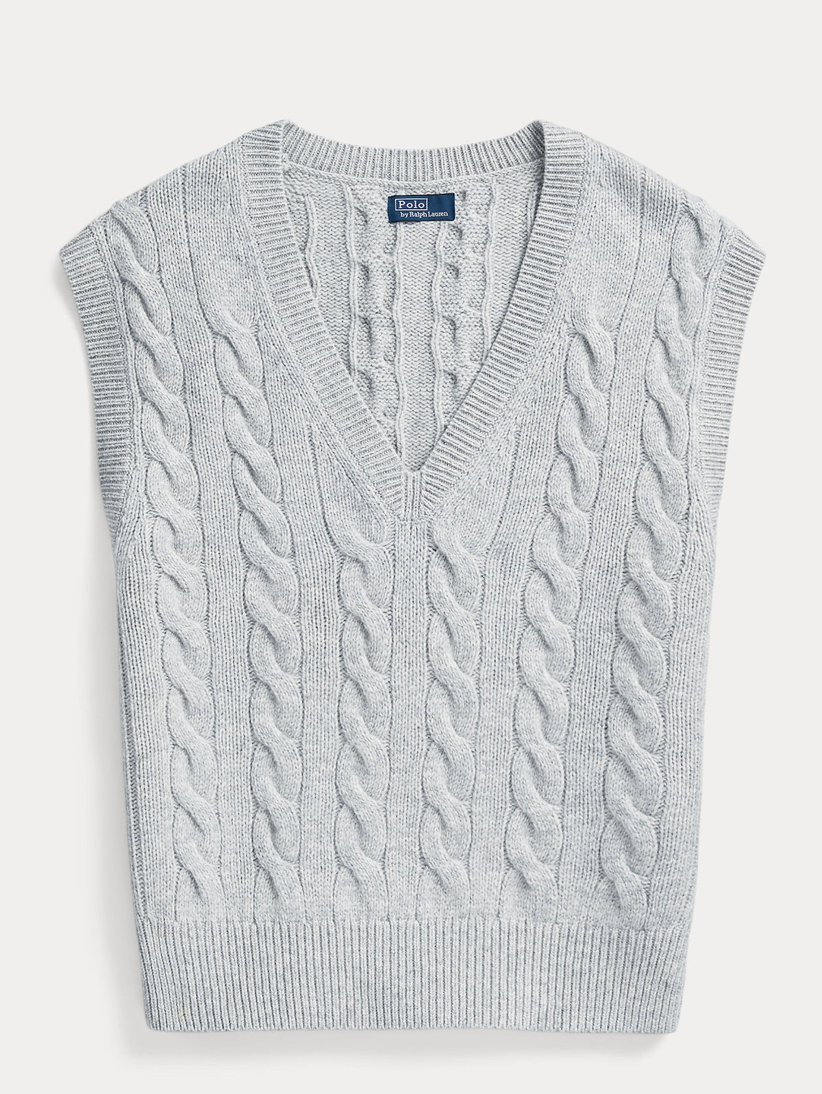 2026 New Arrival Gilet a Trecce in Misto Cashmere Grigio Melange