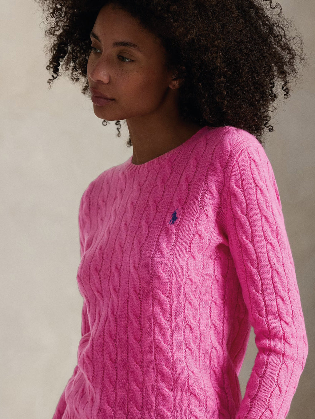 2026 New Arrival Maglia a Trecce in Misto Cashmere Fucsia