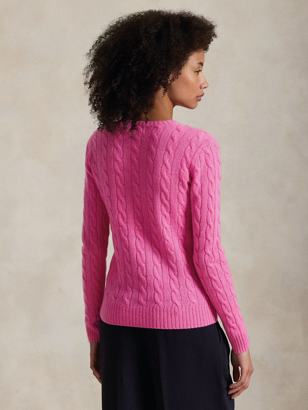2026 New Arrival Maglia a Trecce in Misto Cashmere Fucsia