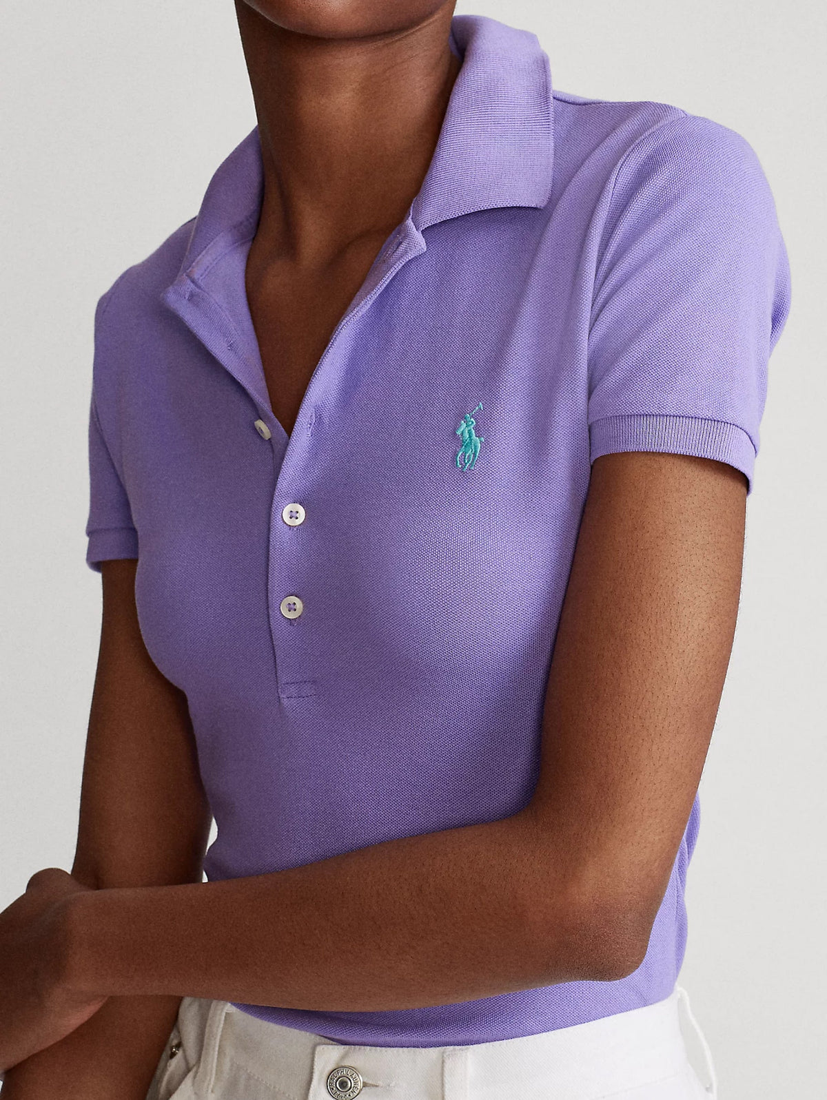 2026 New Arrival Polo Manica Corta Slim Fit Lilla