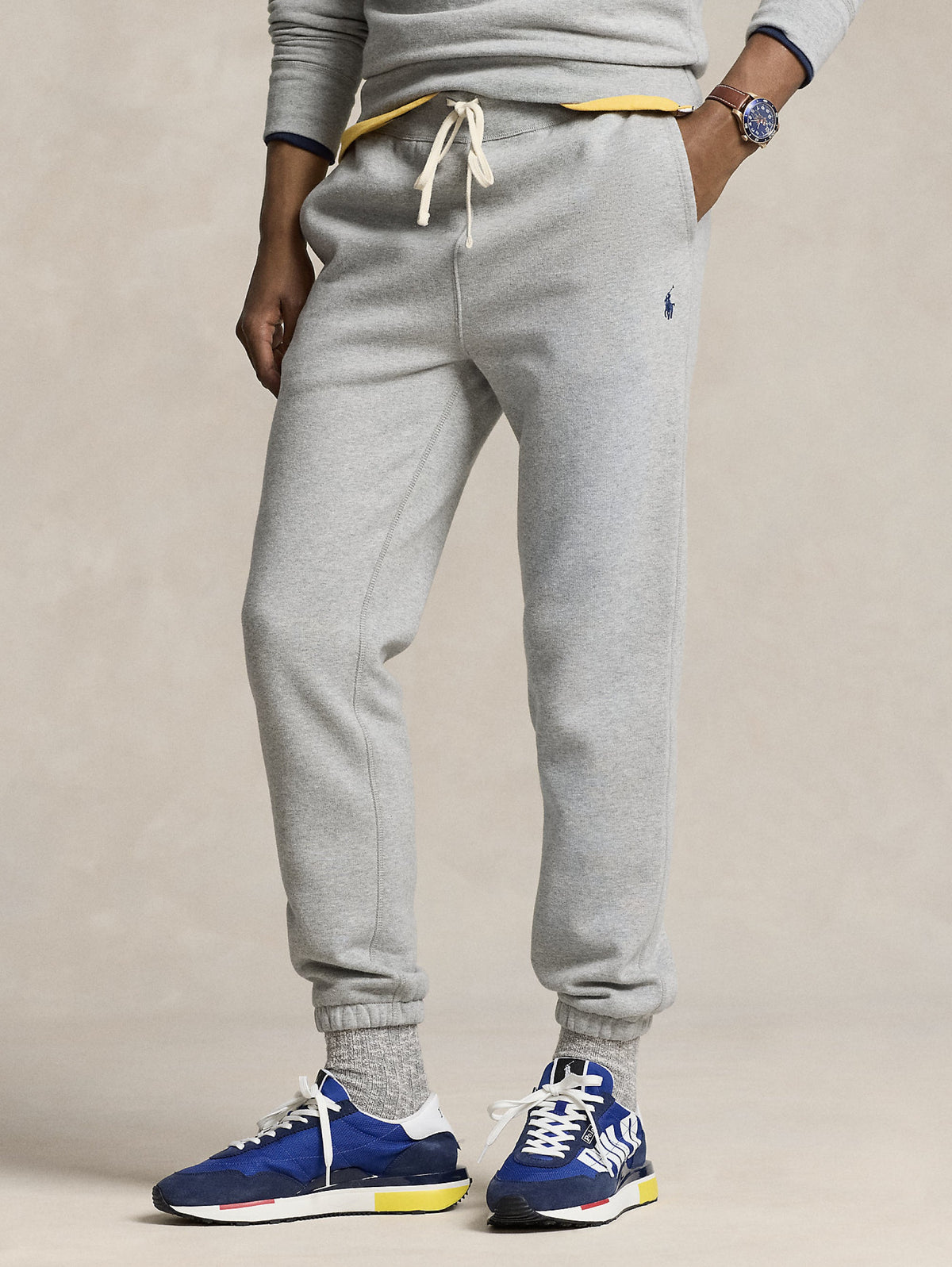 2026 New Arrival Pantaloni Joggers in Misto Cotone Grigio