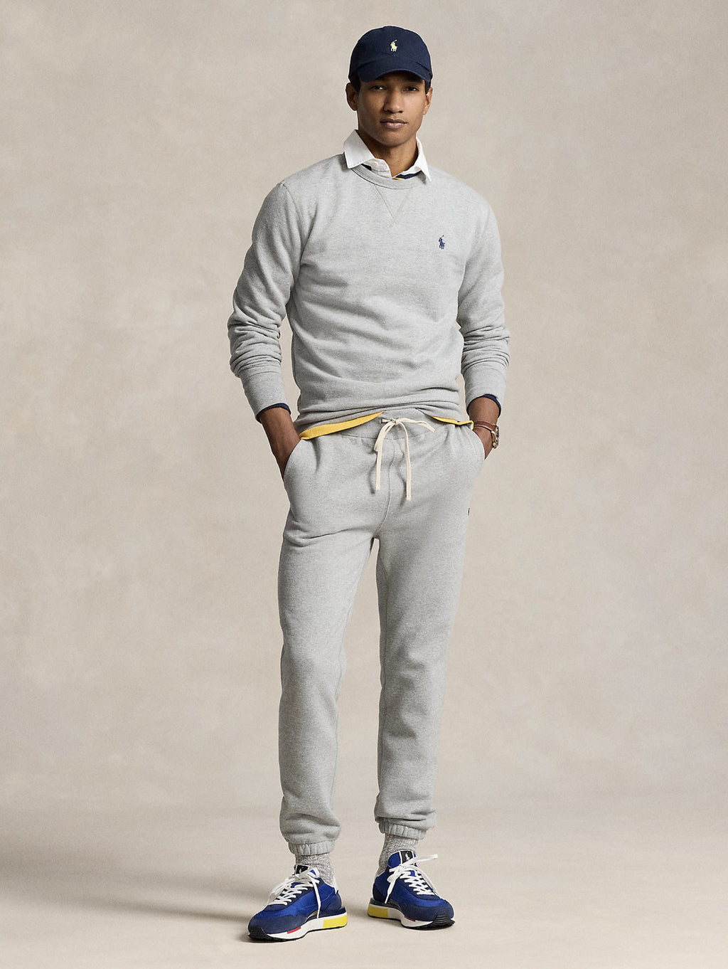 2026 New Arrival Pantaloni Joggers in Misto Cotone Grigio