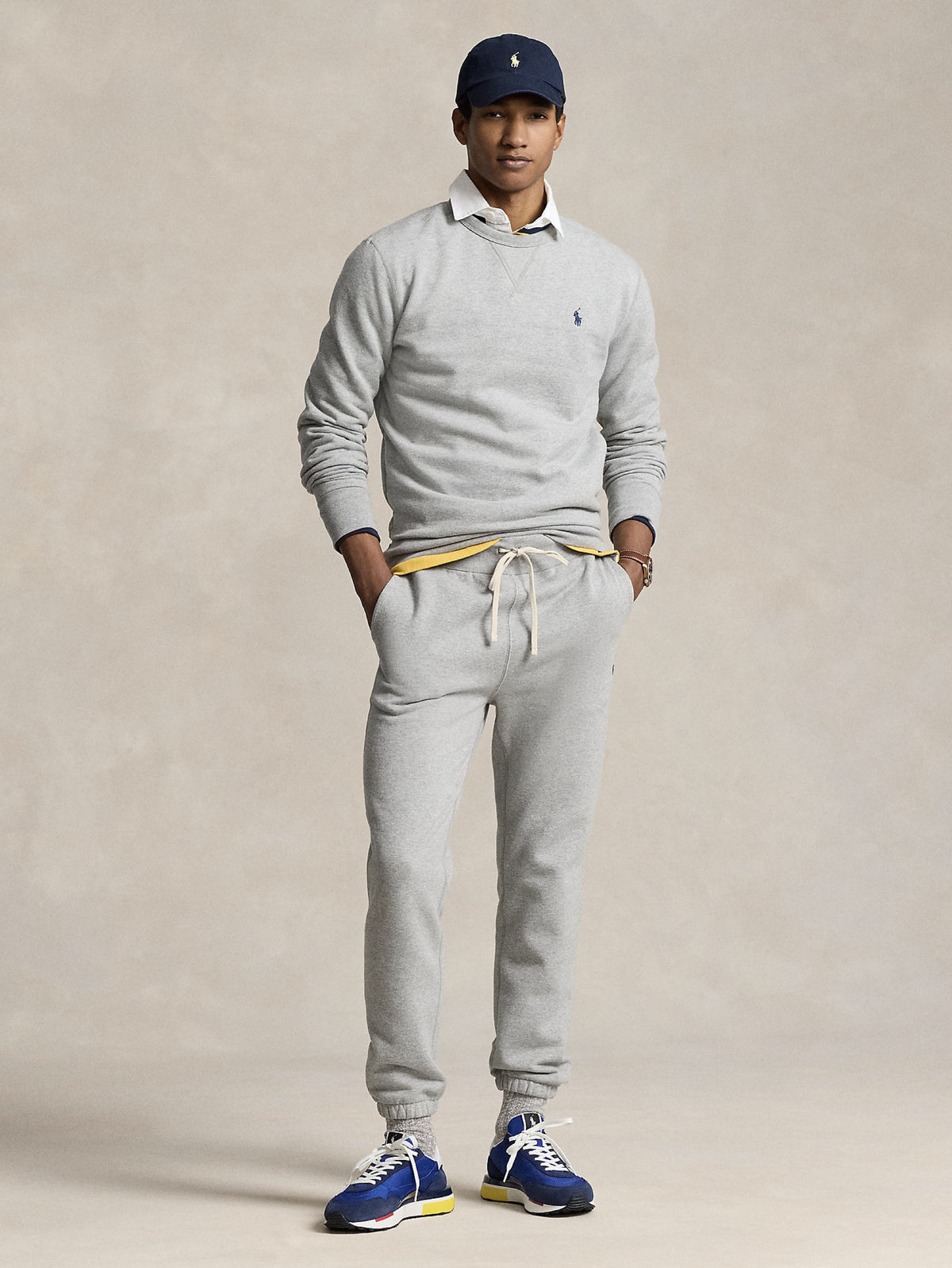 2026 New Arrival Pantaloni Joggers in Misto Cotone Grigio