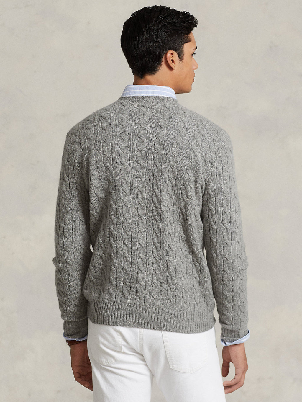 2026 New Arrival Maglia a Trecce Grigio Chiaro