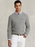 2026 New Arrival Maglia a Trecce Grigio Chiaro