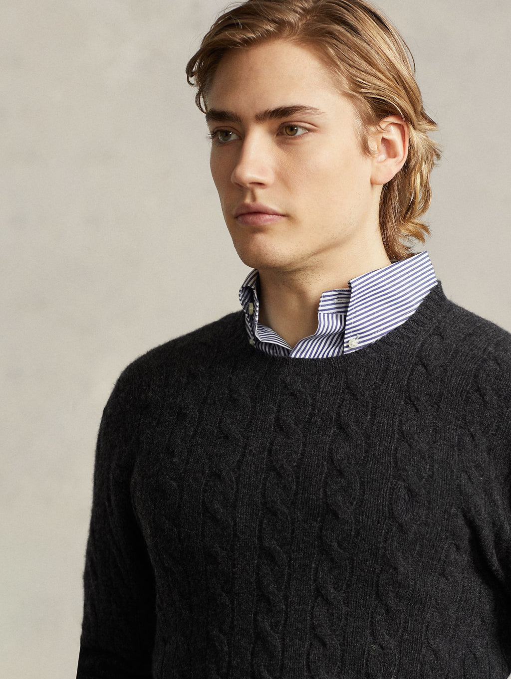2026 New Arrival Maglia a Trecce Grigio Scuro