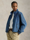 2026 New Arrival Giacca in Denim con Lavaggio Medio Blu