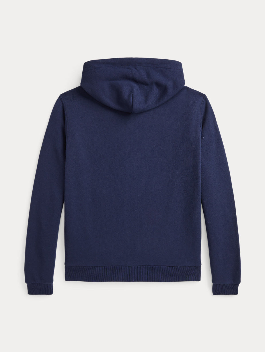 2026 New Arrival Felpa con Cappuccio in Cotone Loopback Blu