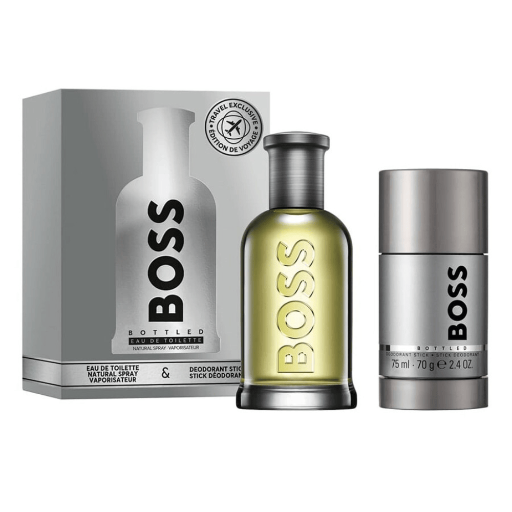2026 New Arrival Hugo Boss Bottled Eau De Toilette Men's Aftershave Gift Set (100ml EDT + 75ml Deodorant Stick)