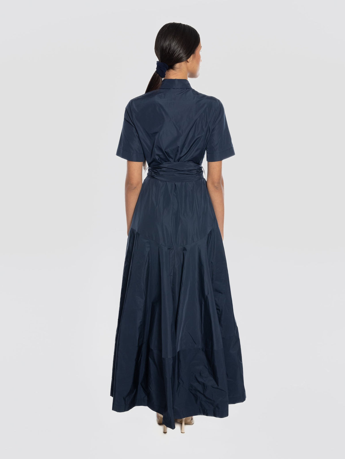 2026 New Arrival Abito Lungo in Taffet Blu