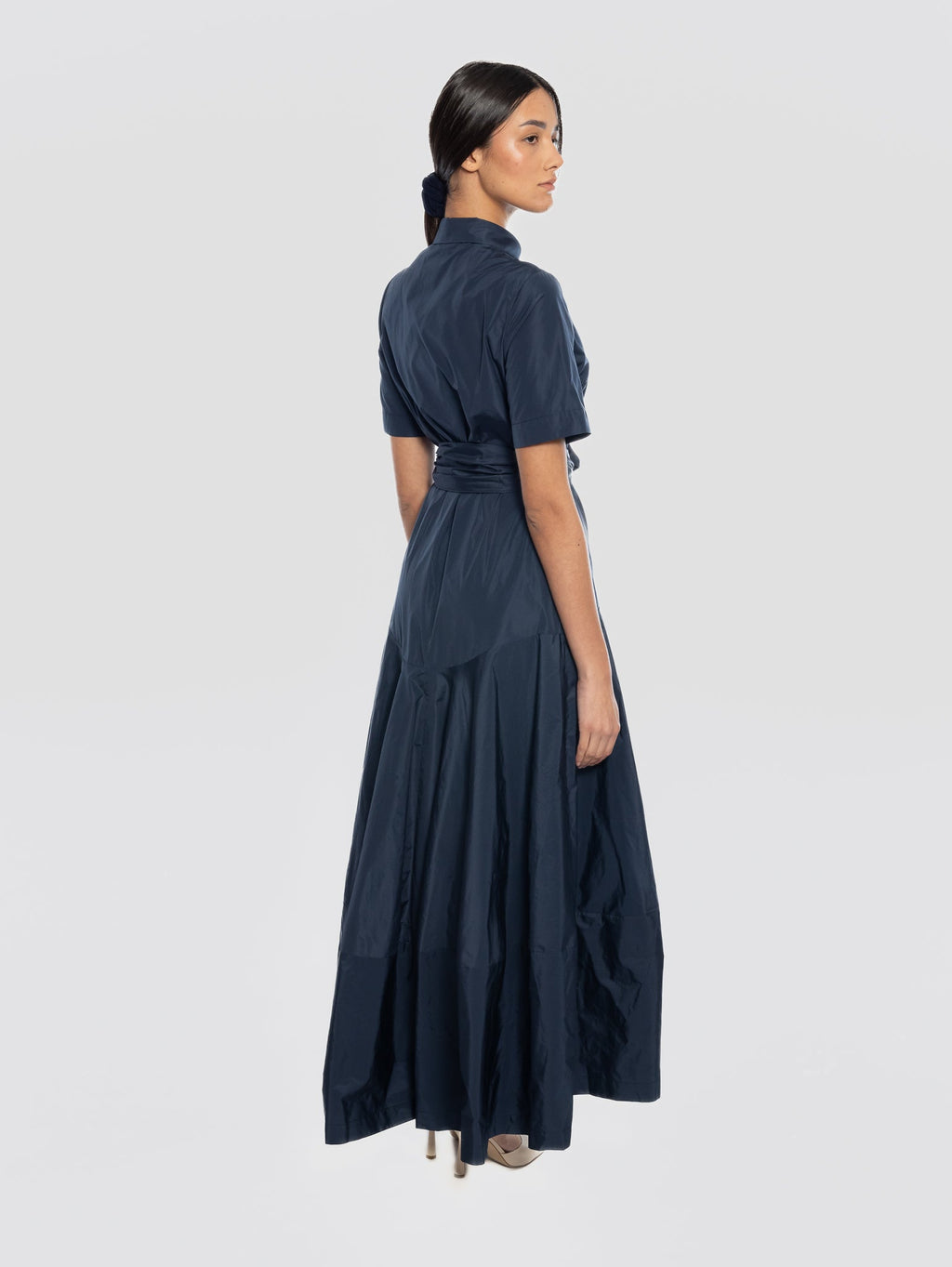 2026 New Arrival Abito Lungo in Taffet Blu
