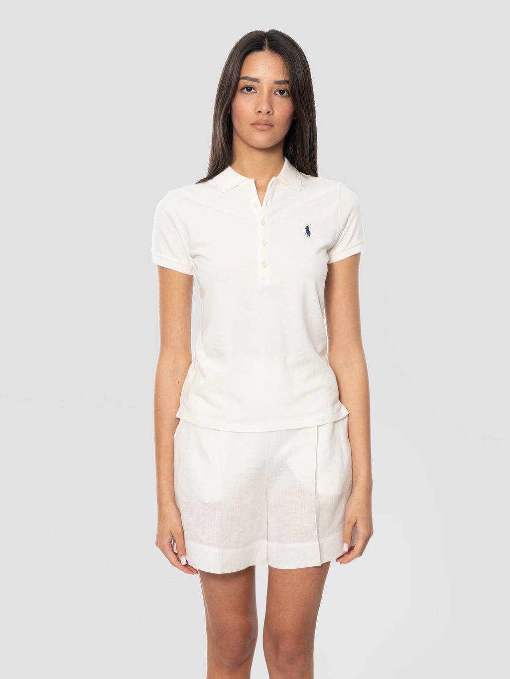2026 New Arrival Polo in Piquet Slim Fit Bianco