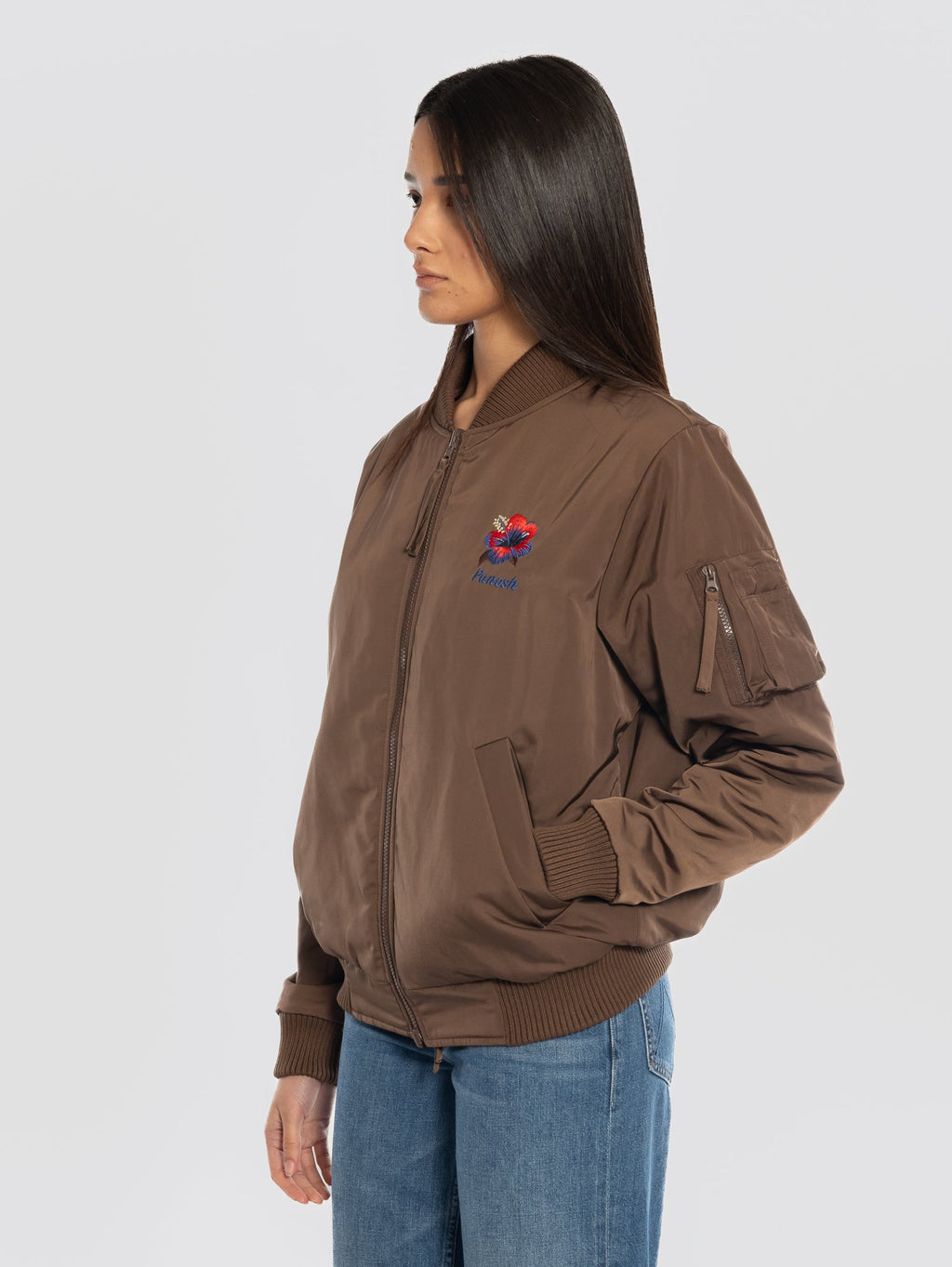 2026 New Arrival Bomber Reversibile con Stampa Marrone