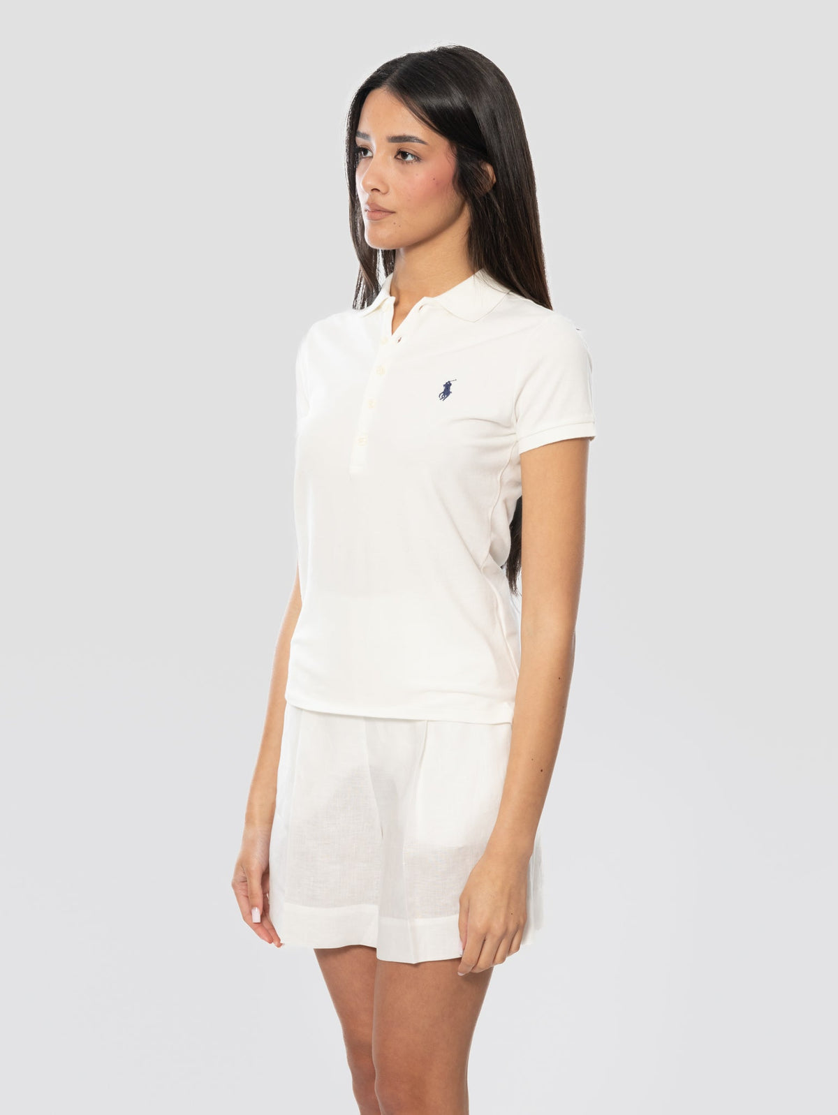 2026 New Arrival Polo in Piquet Slim Fit Bianco