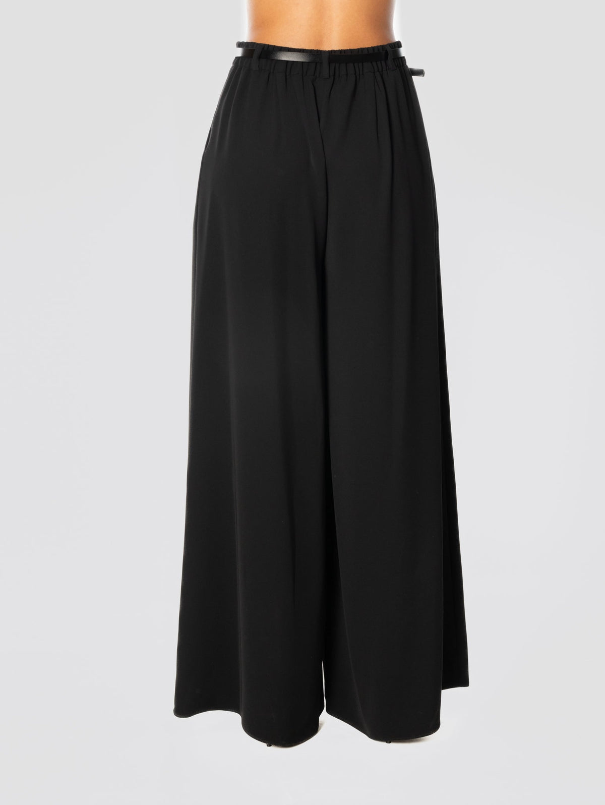 2026 New Arrival Pantalone a Palazzo con Elastico in Vita Nero