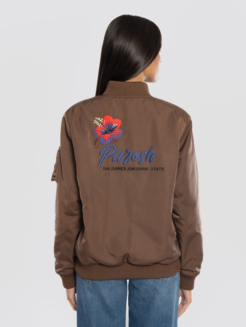 2026 New Arrival Bomber Reversibile con Stampa Marrone