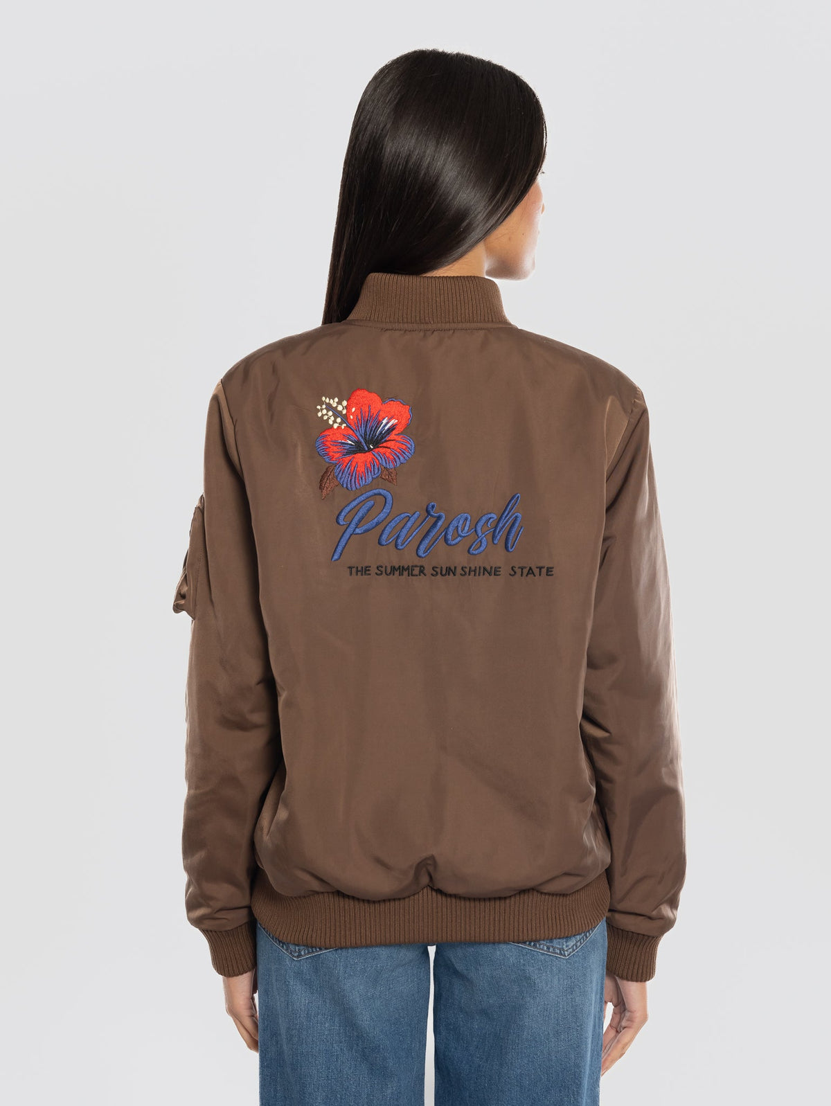 2026 New Arrival Bomber Reversibile con Stampa Marrone