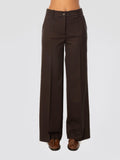 2026 New Arrival Pantaloni Palazzo in Fresco Lana Testa di Moro