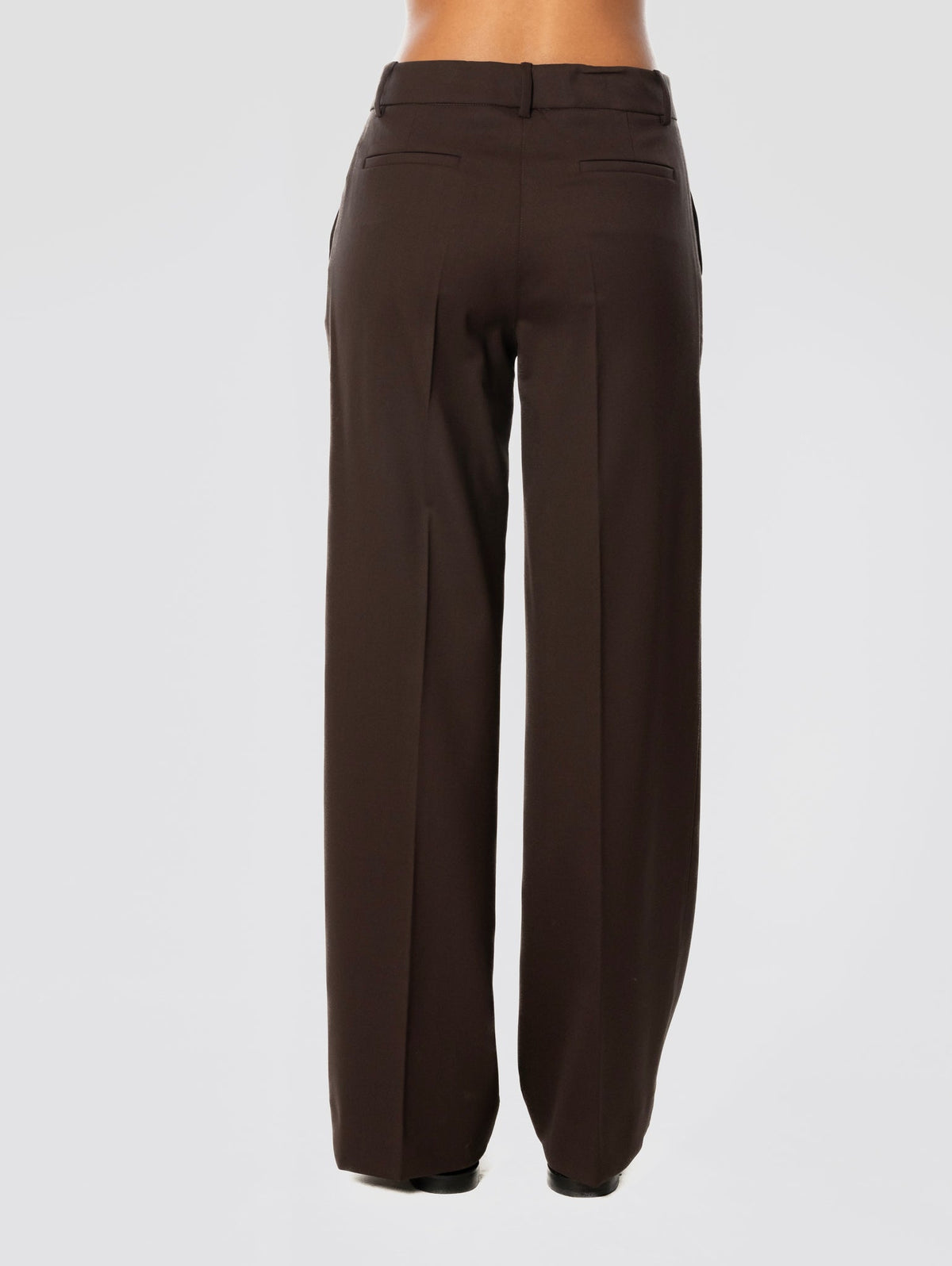 2026 New Arrival Pantaloni Palazzo in Fresco Lana Testa di Moro