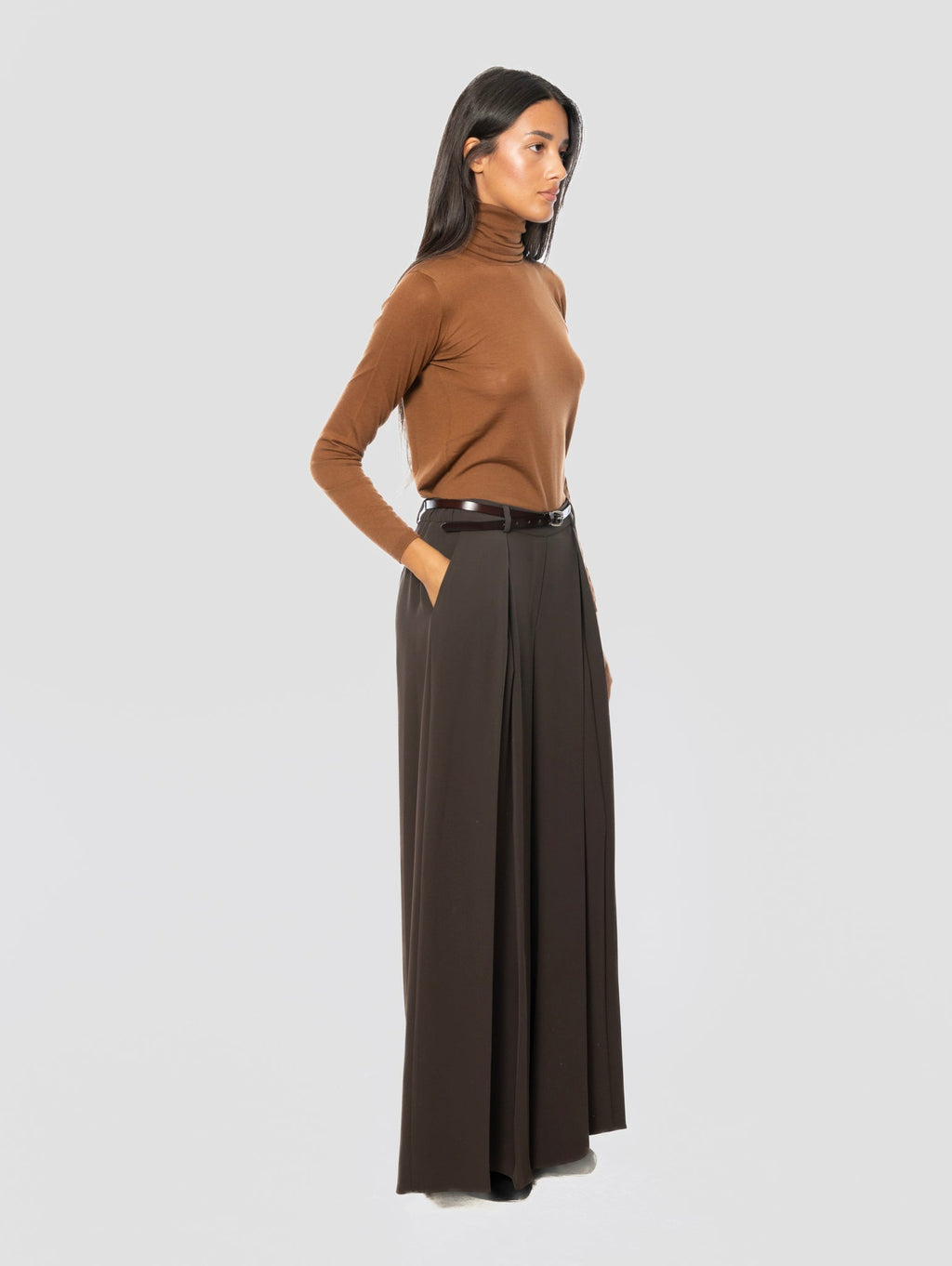 2026 New Arrival Pantaloni a Palazzo con Elastico in Vita Testa di Moro