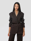 2026 New Arrival Giacca Doppio Petto in Fresco Lana Testa di Moro