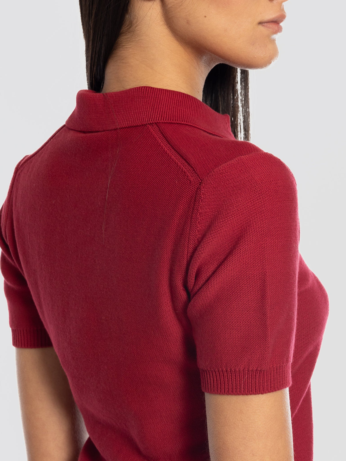 2026 New Arrival Maglia a Polo con Bottoni Magenta