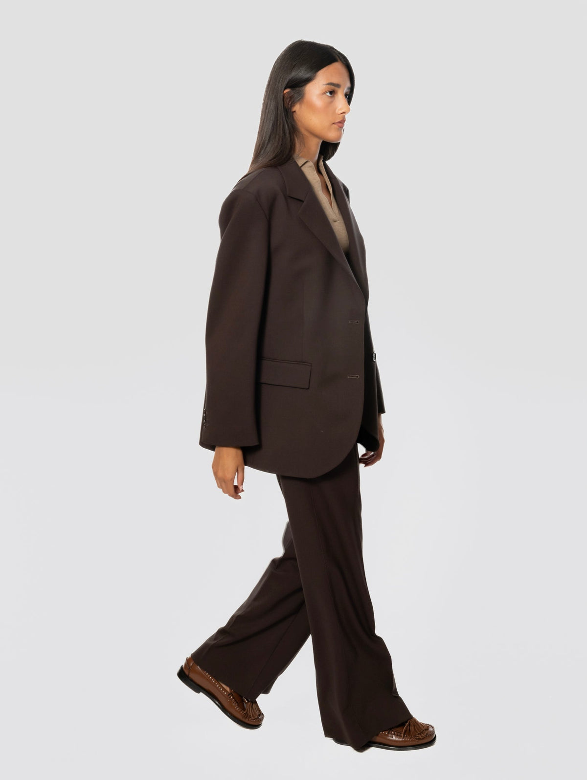 2026 New Arrival Giacca Doppio Petto in Fresco Lana Testa di Moro