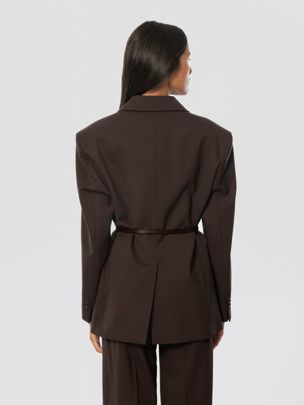 2026 New Arrival Giacca Doppio Petto in Fresco Lana Testa di Moro