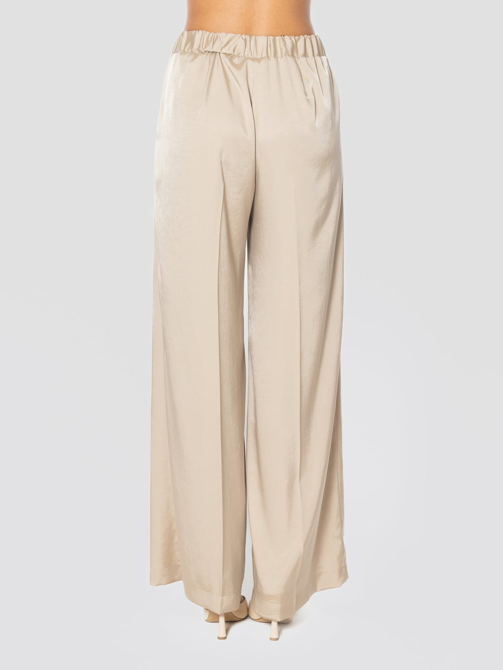 2026 New Arrival Pantaloni in Poly Twill Beige