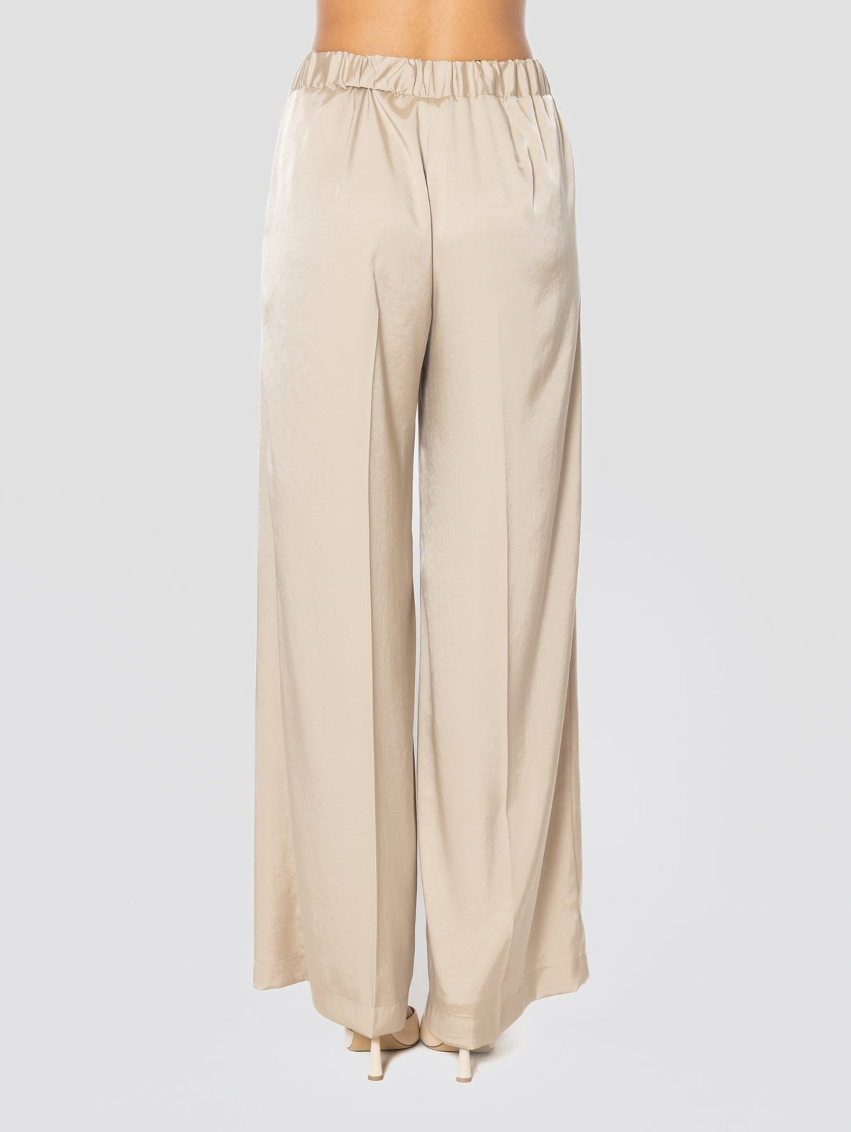 2026 New Arrival Pantaloni in Poly Twill Beige